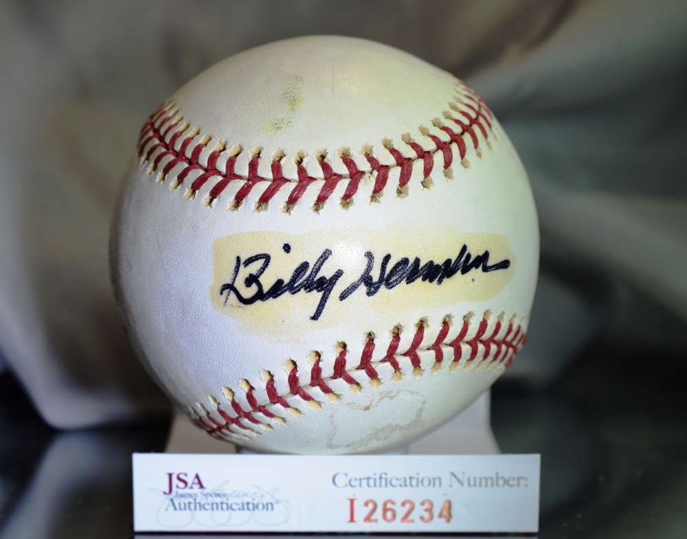 Billy Herman Jsa Macphail Spalding American League Autograph Baseball Signed