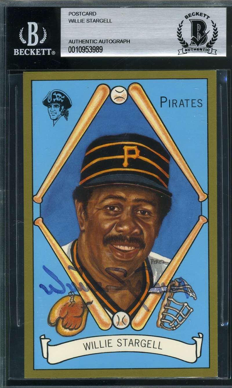 Willie Stargell Bas Beckett Autograph Perez Steele Postcard Authentic Hand Signed