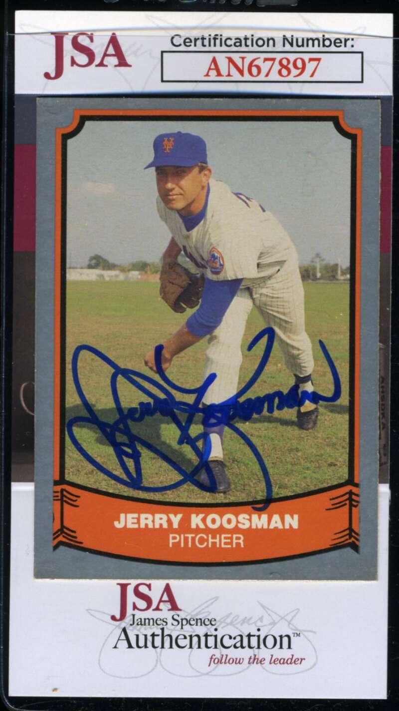Jerry Koosman JSA Coa Signed 1988 Pacific Legends Autograph