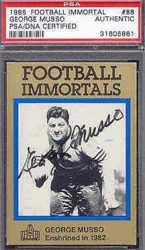 George Musso Signed 1985 Immortals Psa/dna Autograph Authentic 